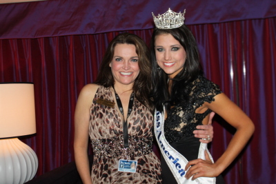 Laura Kaeppeler - Miss A 2012 saturday night suite party with Jeannie Hatfield (Miss Wi 1988)