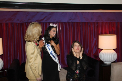 Laura Kaeppeler - Miss A 2012 saturday night suite party (reinacting Laura's hands on face)